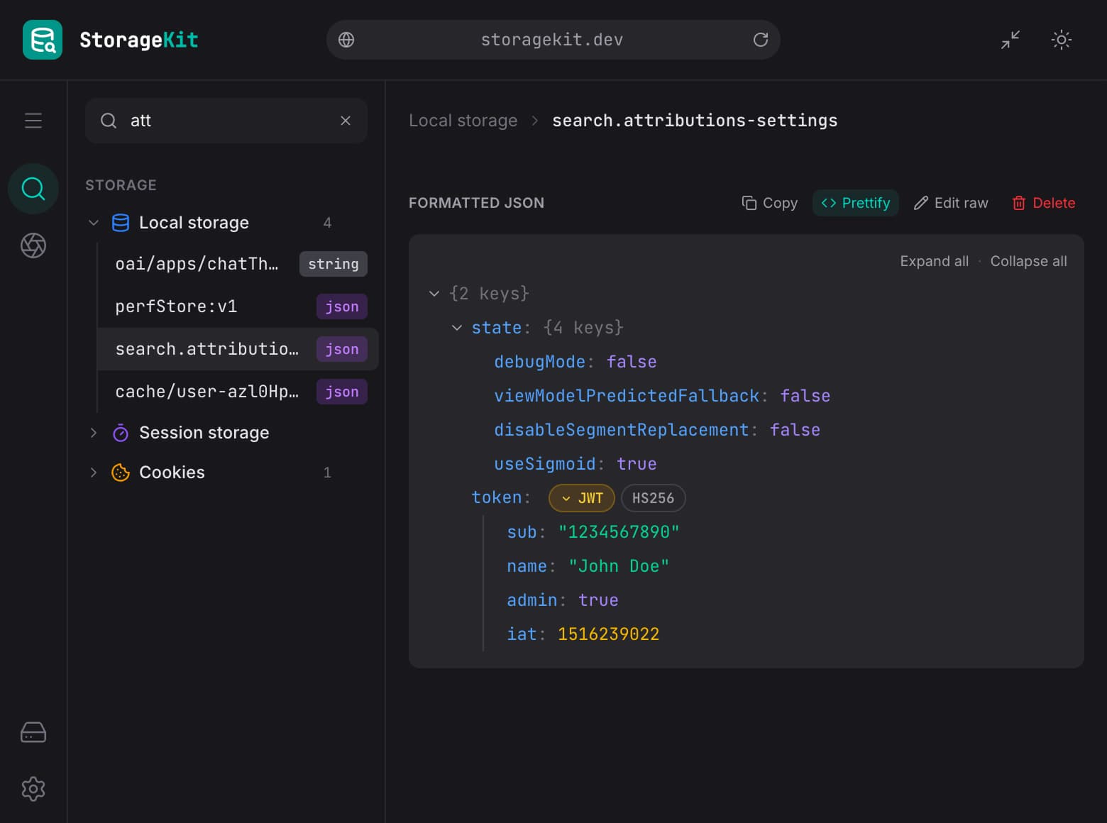 StorageKit Chrome DevTools panel